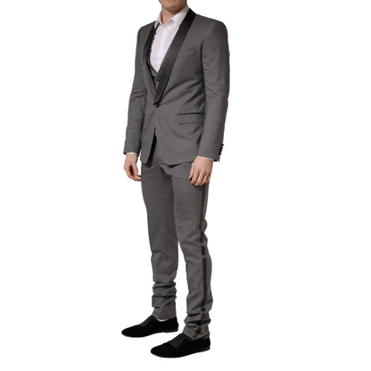 Dolce & Gabbana Gray Wool Single Breasted 1 Button 3PC Suit 1728,67345645728,Clothing,Dolce & Gabbana,Gray,IT46 | S,Material: 5% Polyester 11% Silk 84% Virgin Wool,Men,New with tags,Suits & Blazers - Clothing,Three-Piece Suits - Suits & Blazers - Clothing