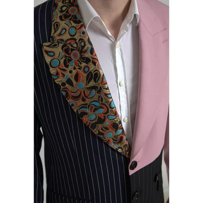 Dolce & Gabbana Multicolor Patchwork Single Breasted Blazer 1728,67345645728,Blazers - Men - Clothing,Blazers - Suits & Blazers - Clothing,Clothing,Dolce & Gabbana,IT44 | XS,Men,Men - Clothing,Multicolor,Preowned / Defect,Suits & Blazers - Clothing