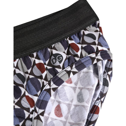 Dolce & Gabbana Multicolor Patterned Men Midi Brief Underwear