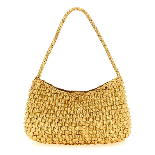 Dragon Diffusion Gold Cowhide Shoulder Bag