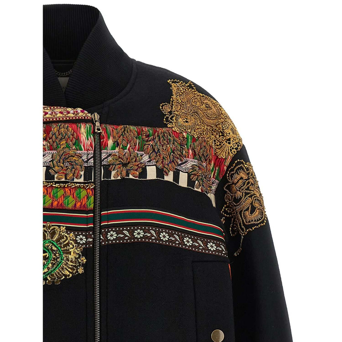 Dries Van Noten Multicolor Wool Bomber