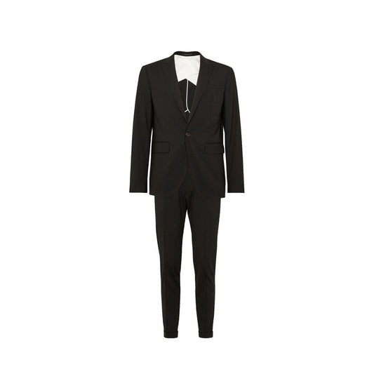 Dsquared² Black Elastane Two-Piece Suit 1728,48 | M,75611013280,Black,Clothing,Dsquared²,Men,New with tags,Suits & Blazers - Clothing,Two-Piece Suits - Suits & Blazers - Clothing