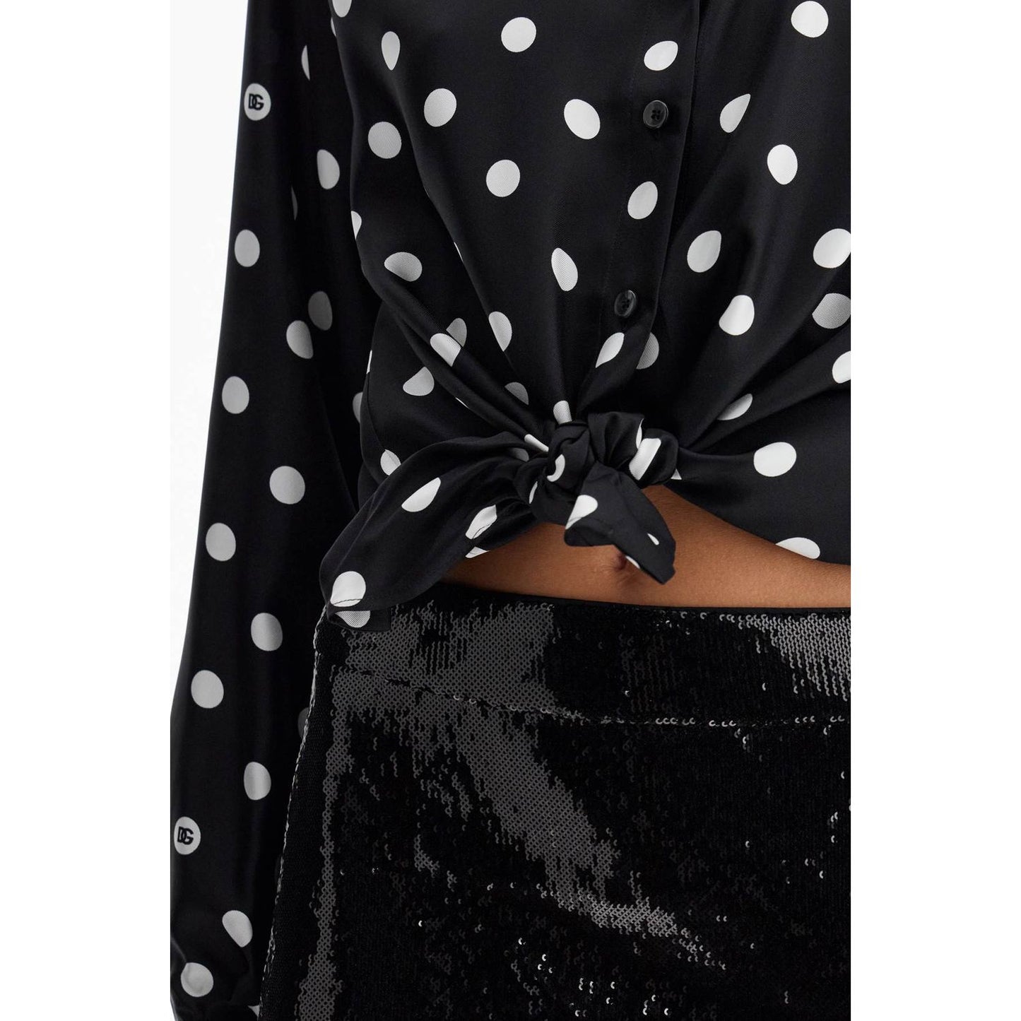 Dolce & Gabbana silk polka dot print blouse Topwear Dolce & Gabbana