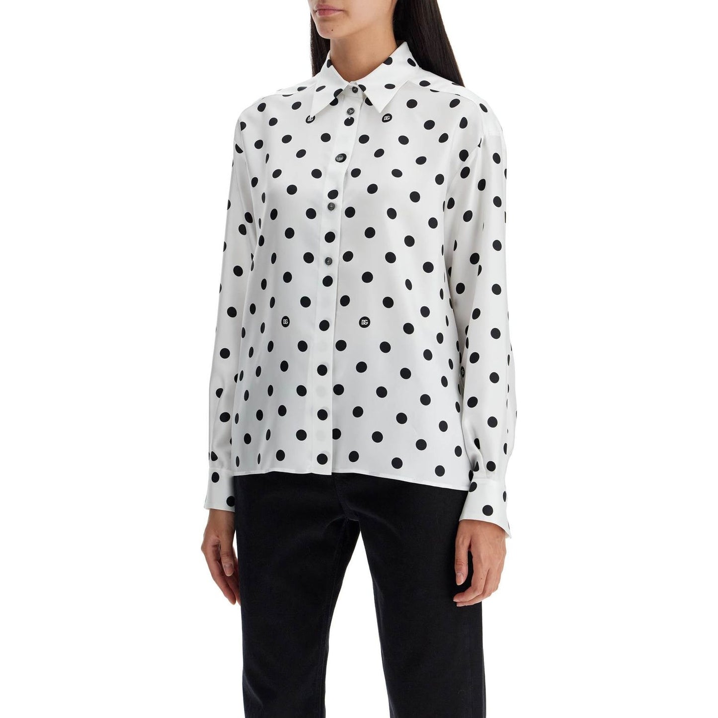 Dolce & Gabbana silk polka dot print blouse Topwear Dolce & Gabbana