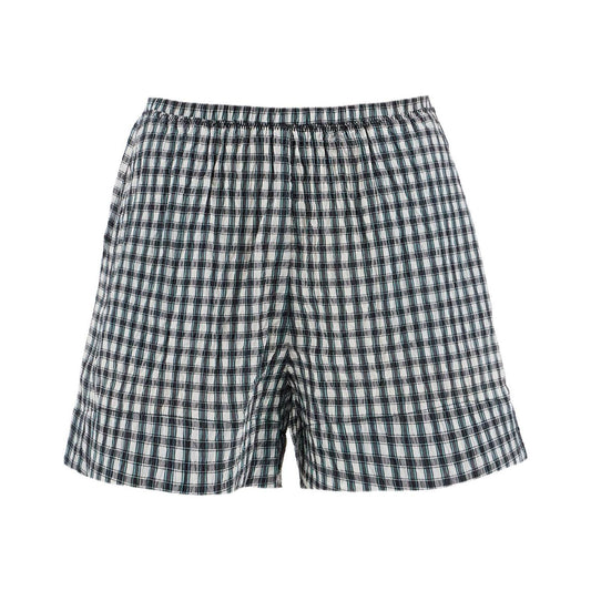 Ganni 'seersucker checkered pattern Short trousers Ganni