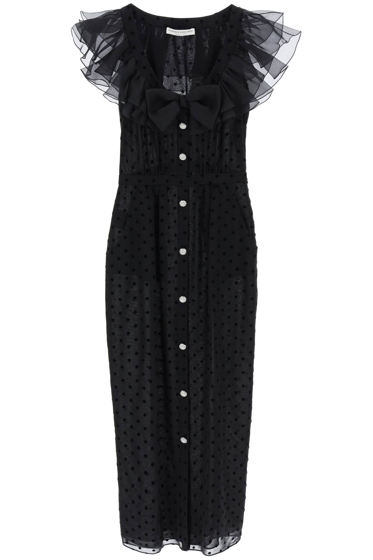 Alessandra Rich 'polka dot midi dress in ge Dresses Alessandra Rich