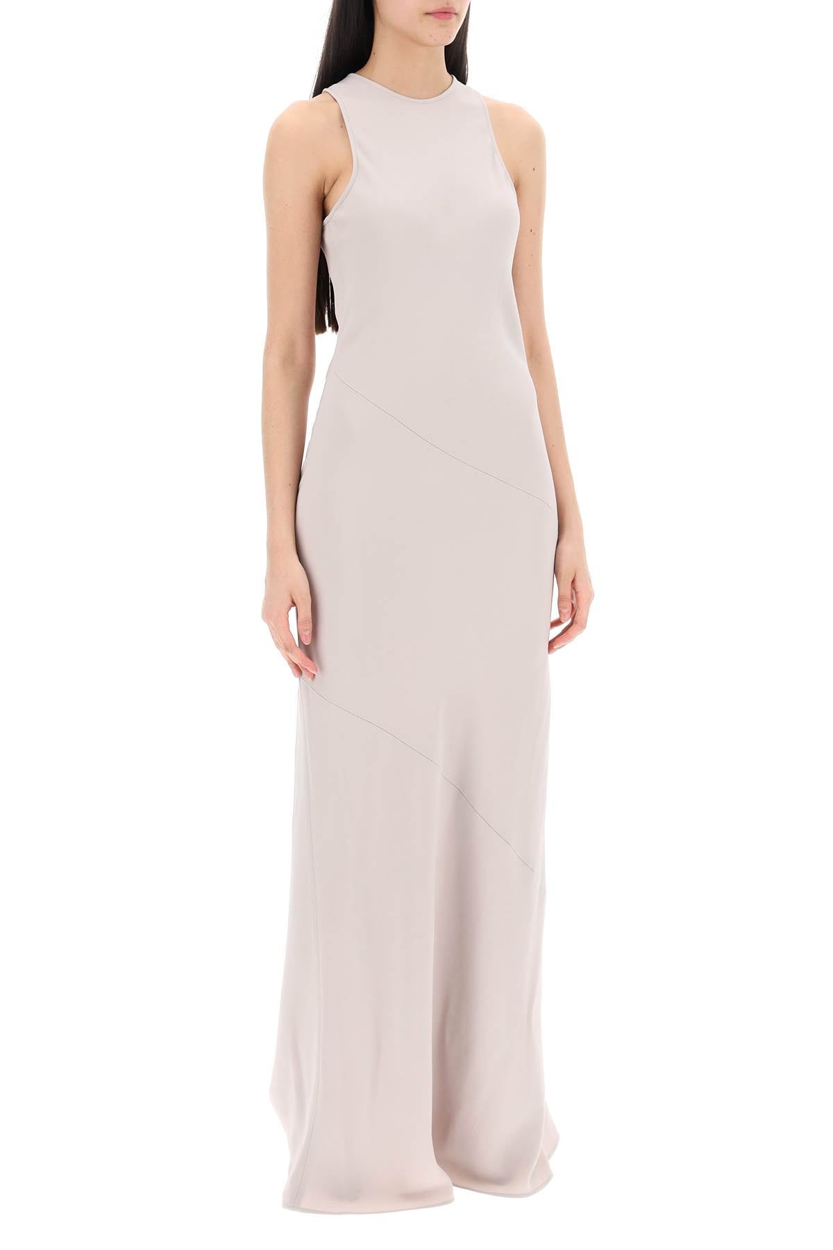 Ami Alexandre Matiussi maxi crepe dress with bias cuts Dresses Ami Alexandre Matiussi