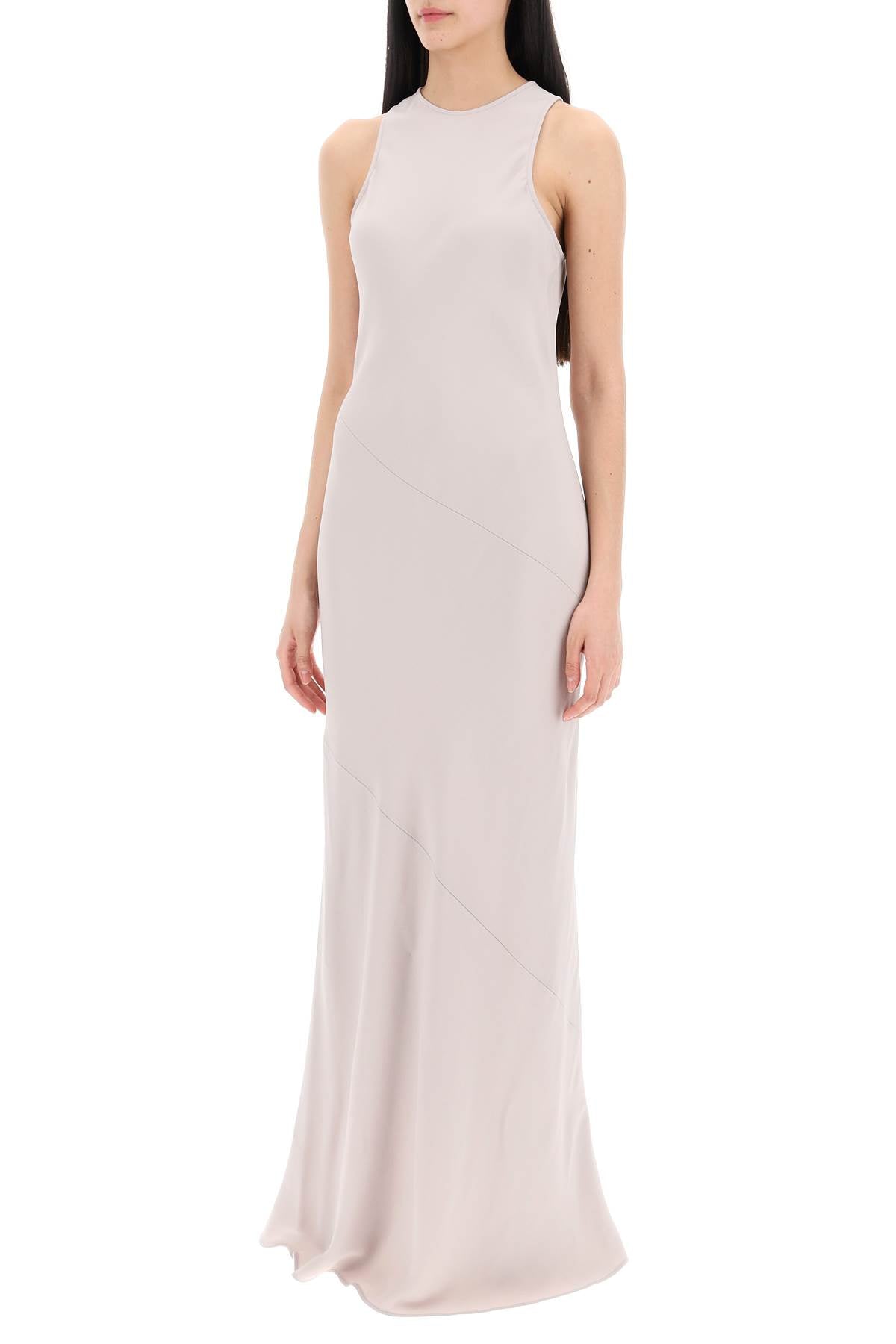 Ami Alexandre Matiussi maxi crepe dress with bias cuts Dresses Ami Alexandre Matiussi