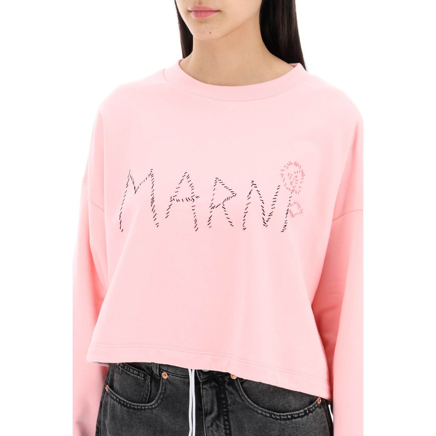 Marni "organic cotton sweatshirt with hand-embroid Topwear Marni