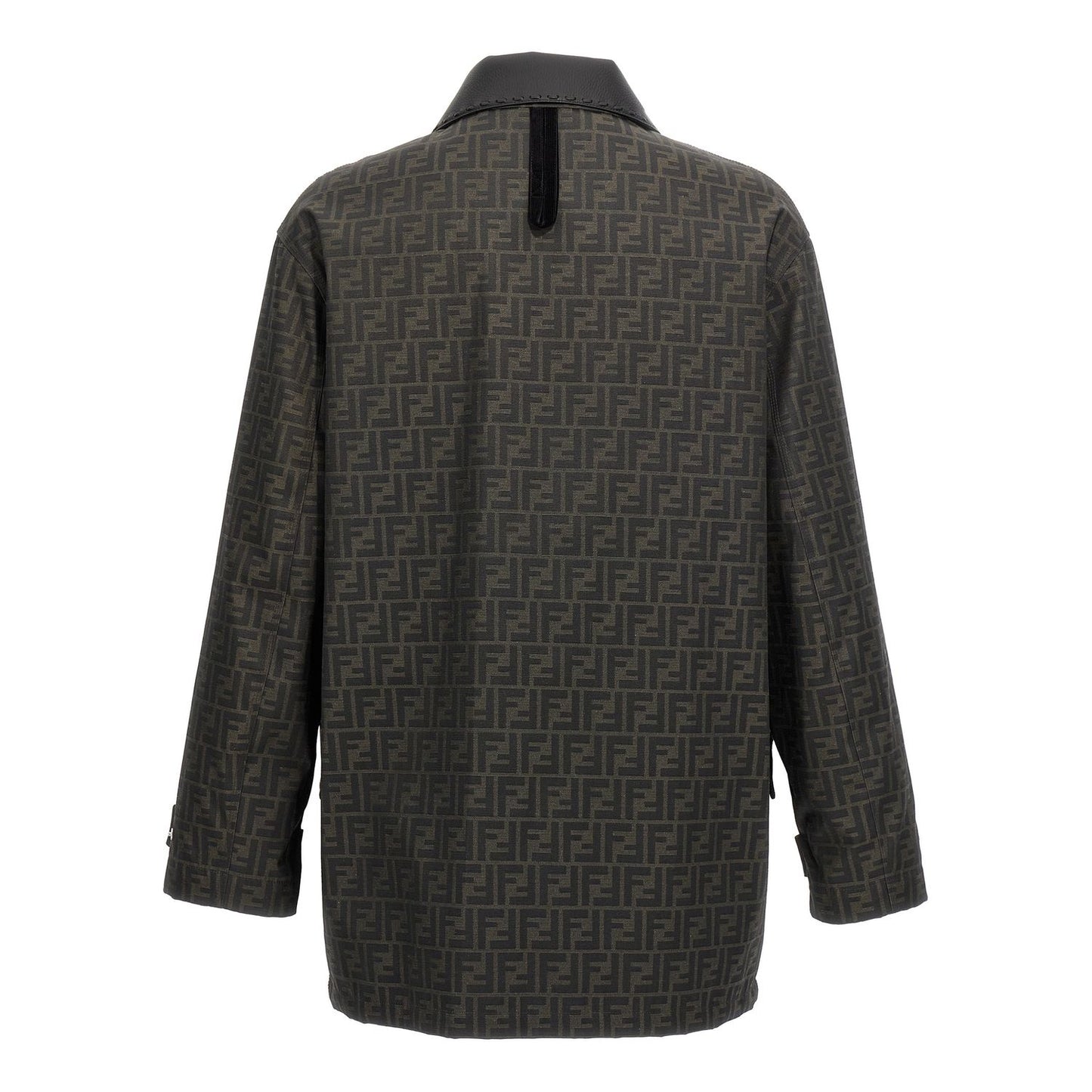 Fendi Brown Polyester Full-Length Jacket