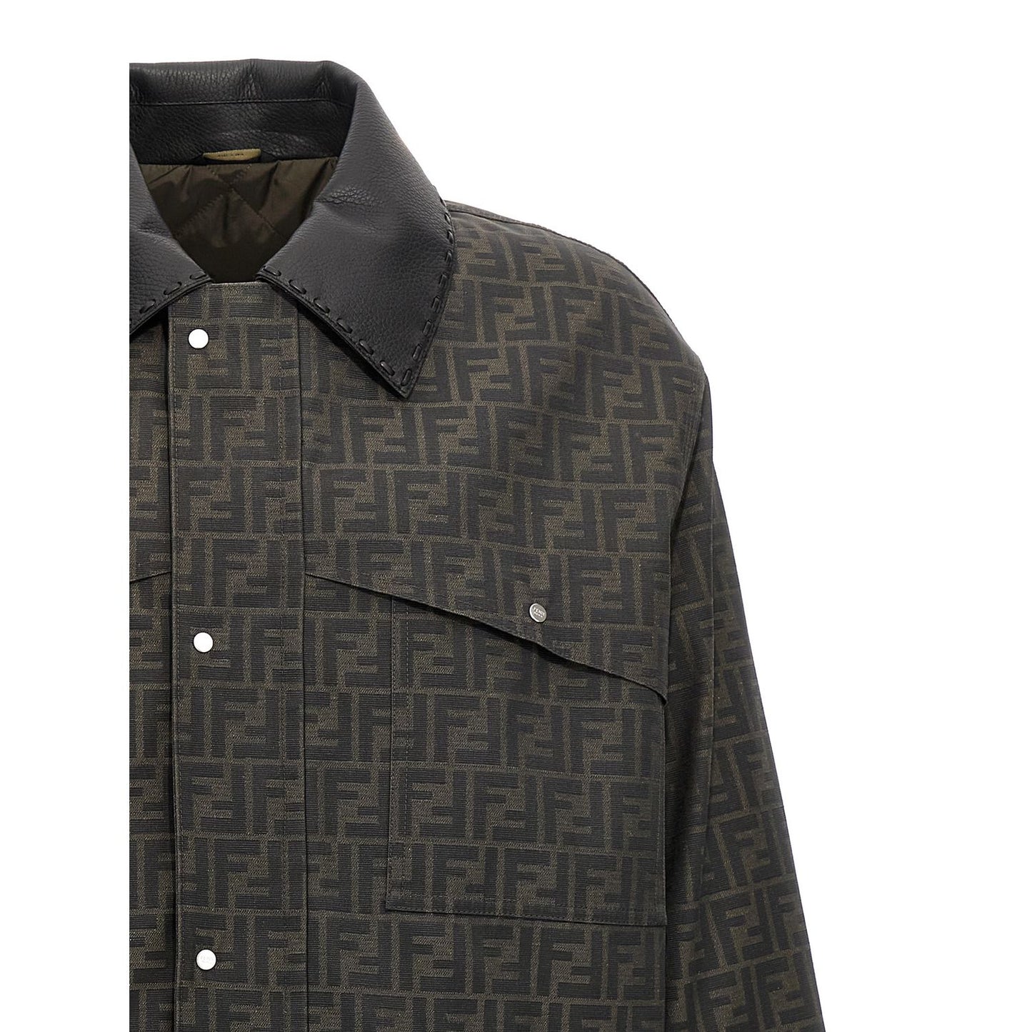 Fendi Brown Polyester Full-Length Jacket