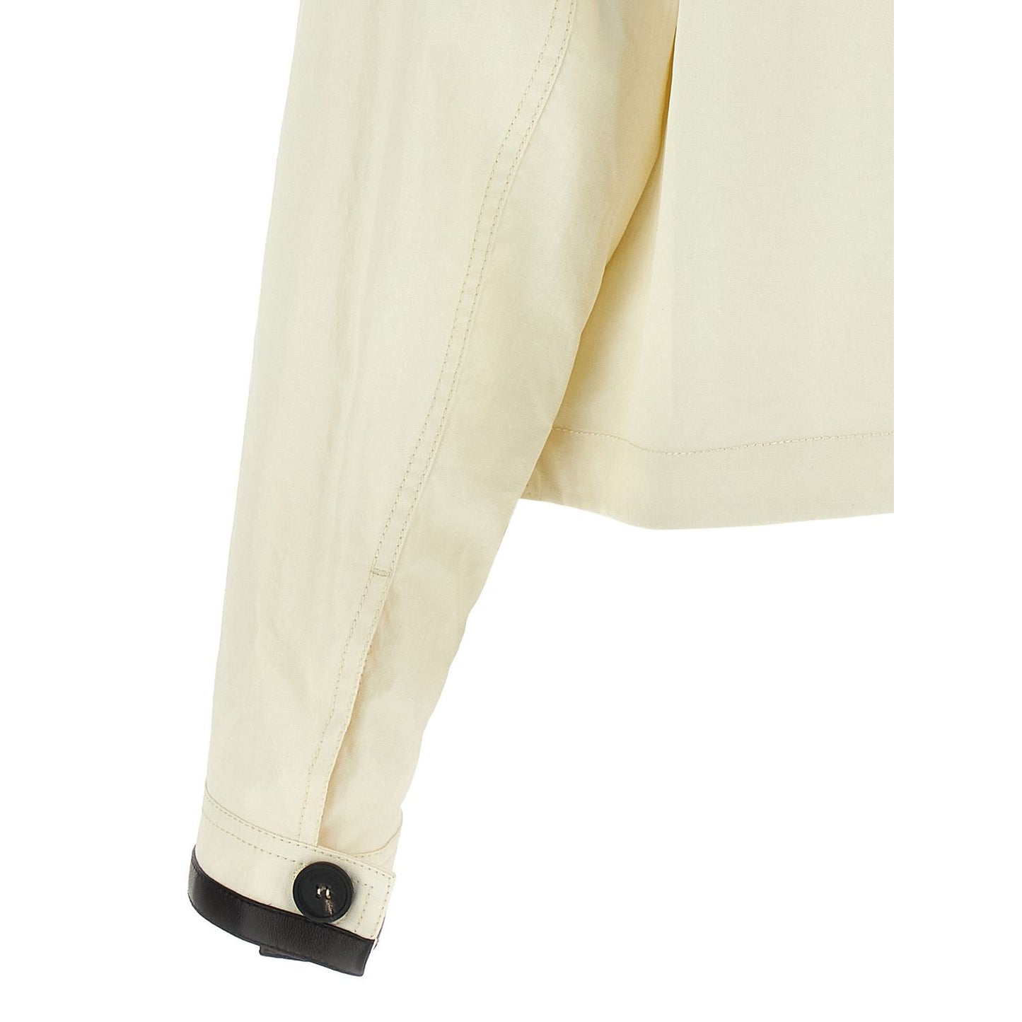 Ferragamo White Linen Full-Length Jacket