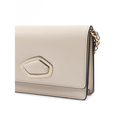 Giada Beige Leather Clutch Bag