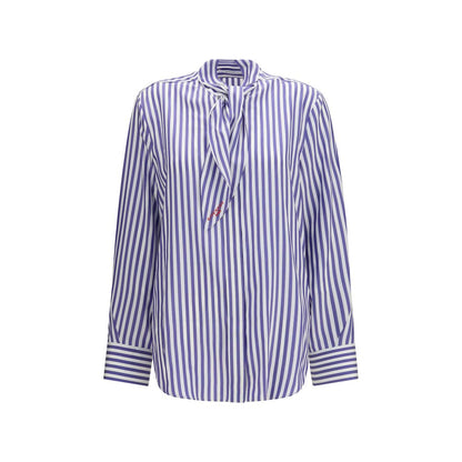 Givenchy Blue Silk Pattern Shirt