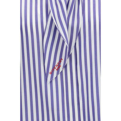 Givenchy Blue Silk Pattern Shirt