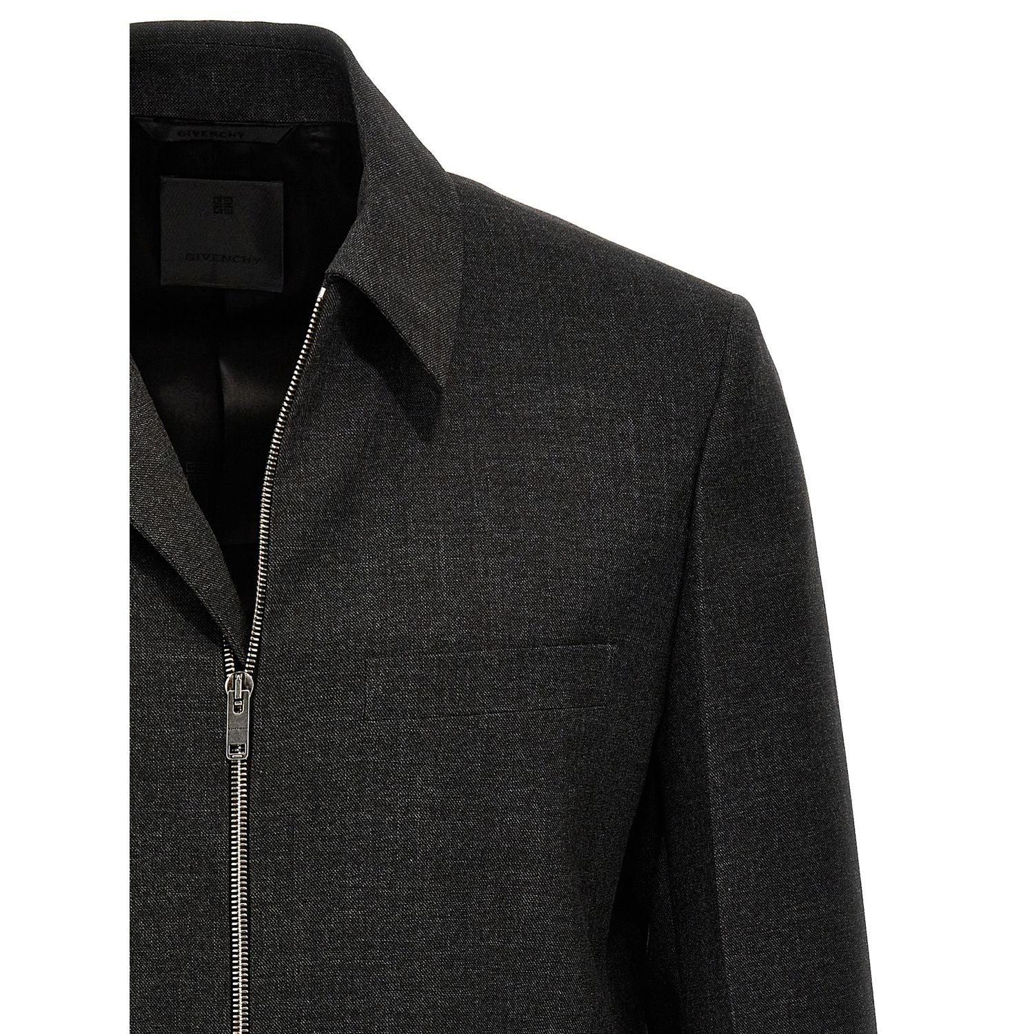 Givenchy Gray Virgin Wool Jacket