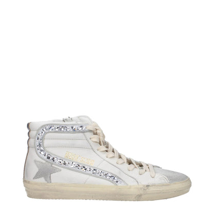 Golden Goose White Leather High Top Sneakers
