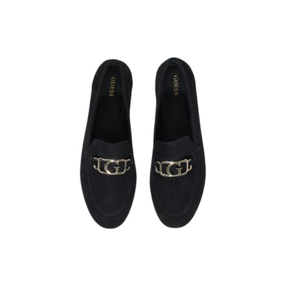 Guess Black Leather Platform Pumps