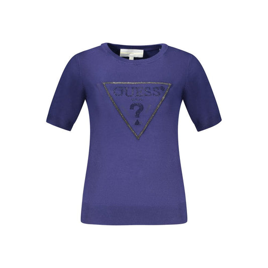 Guess Jeans Blu Viscosa Woman Sweater