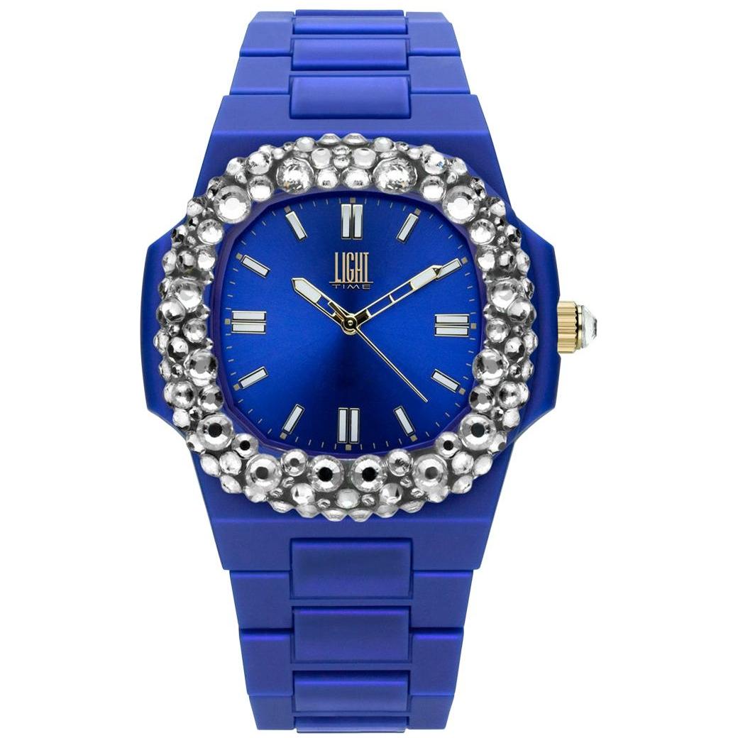 LIGHT TIME Mod. VELVET NAUTILUS - ستراس شفاف أزرق