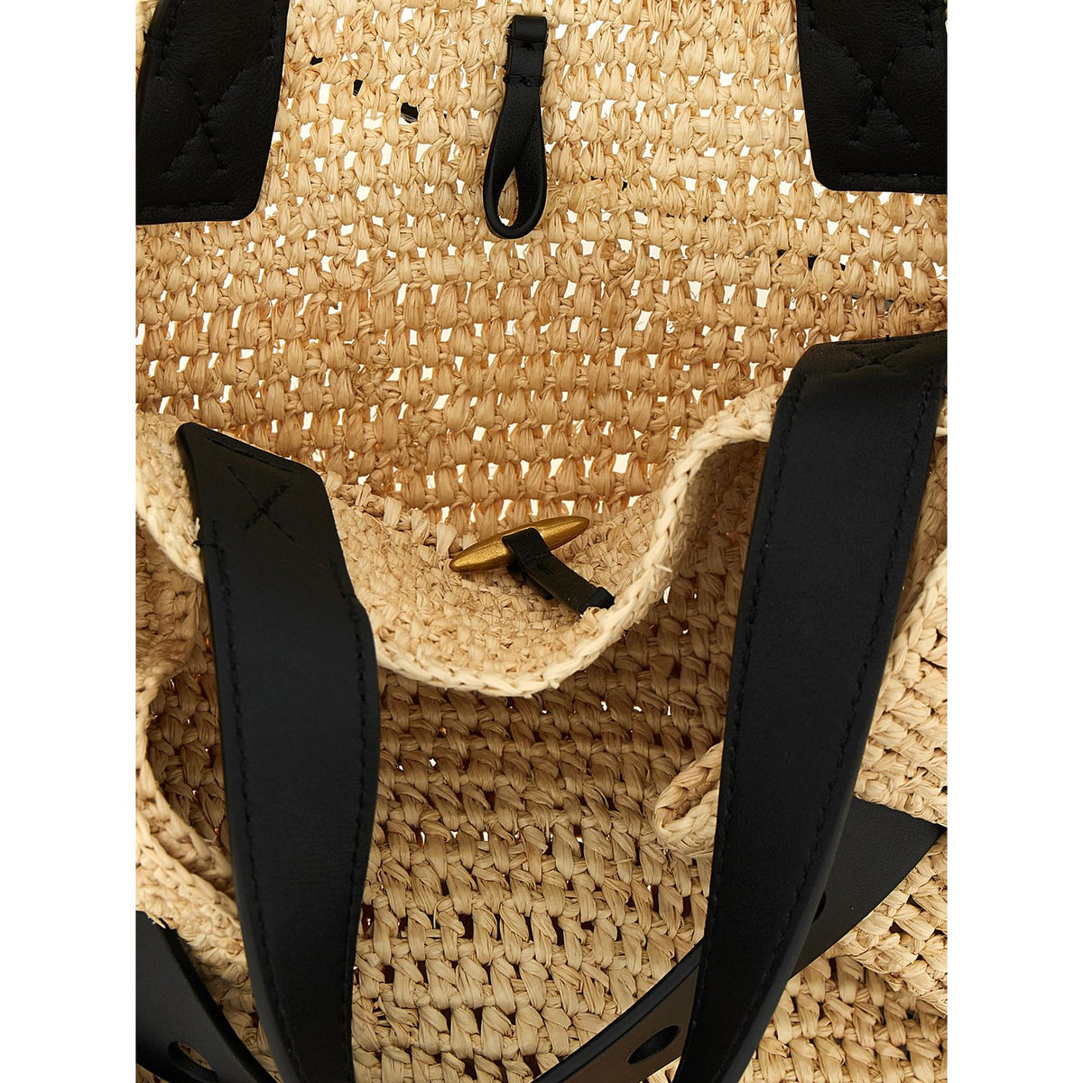 Loewe Beige Raffia Tote Bag