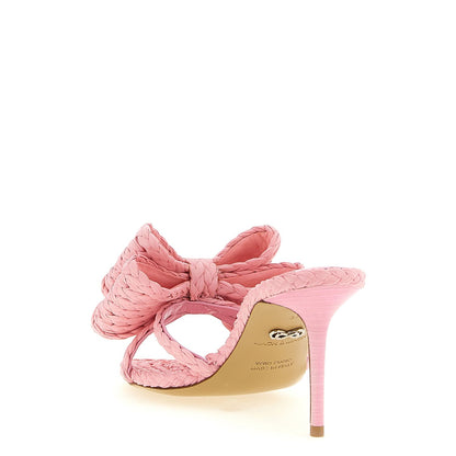 MACH & MACH Multicolor Raffia Stiletto Heel Sandals