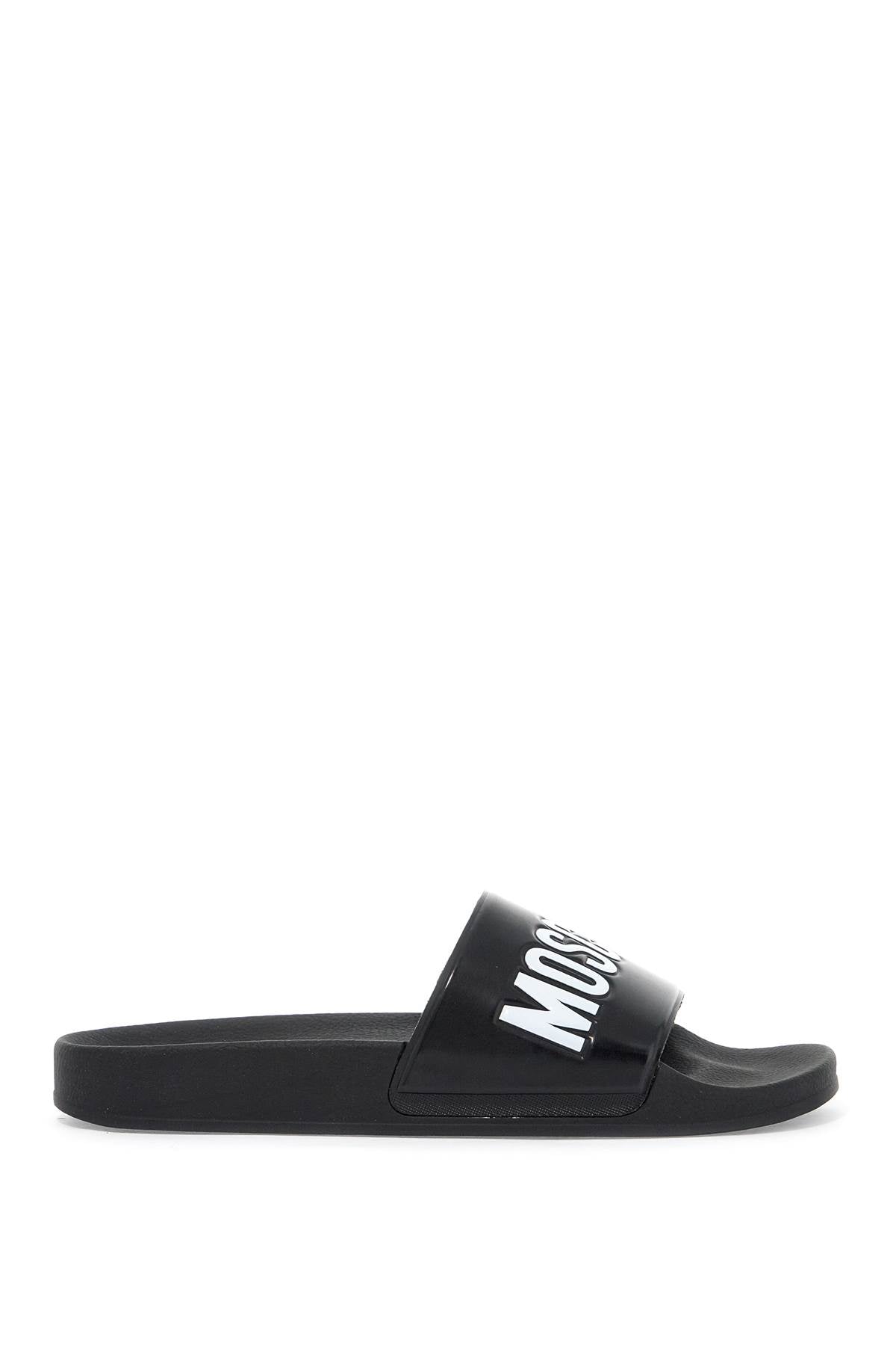 Moschino rubber slides with logo branding Sandals Moschino