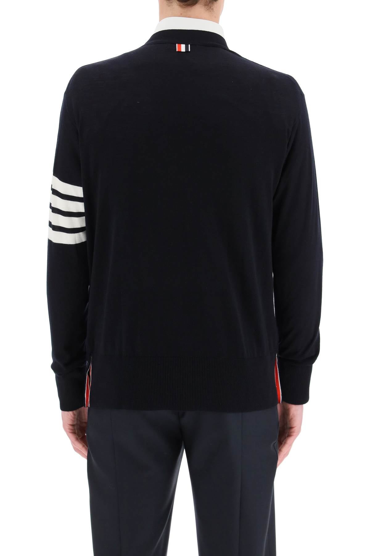 Thom Browne merino wool 4-bar cardigan Knitwear Thom Browne