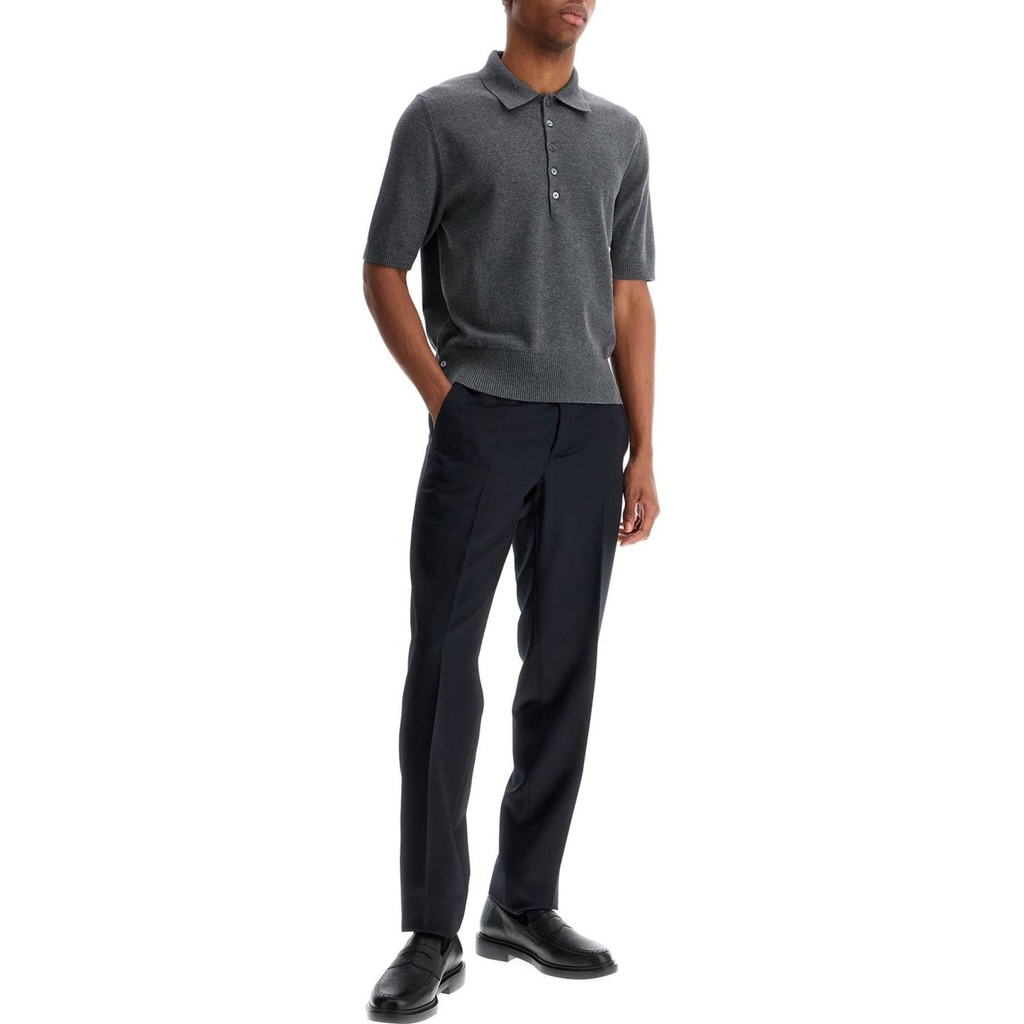 Thom Browne 4-bar knit polo shirt Topwear Thom Browne