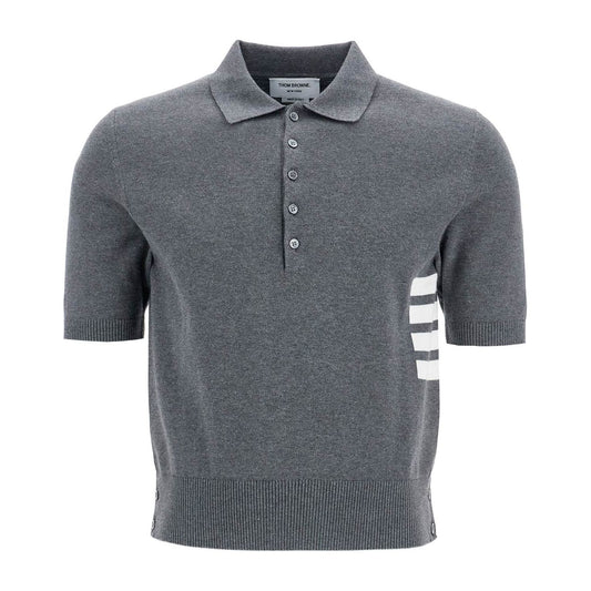 Thom Browne 4-bar knit polo shirt