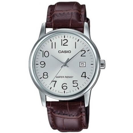 CASIO COLLECTION Mod. DATE, LEATHER - SILVER