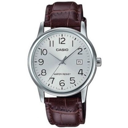 CASIO COLLECTION Mod. DATE, LEATHER - SILVER