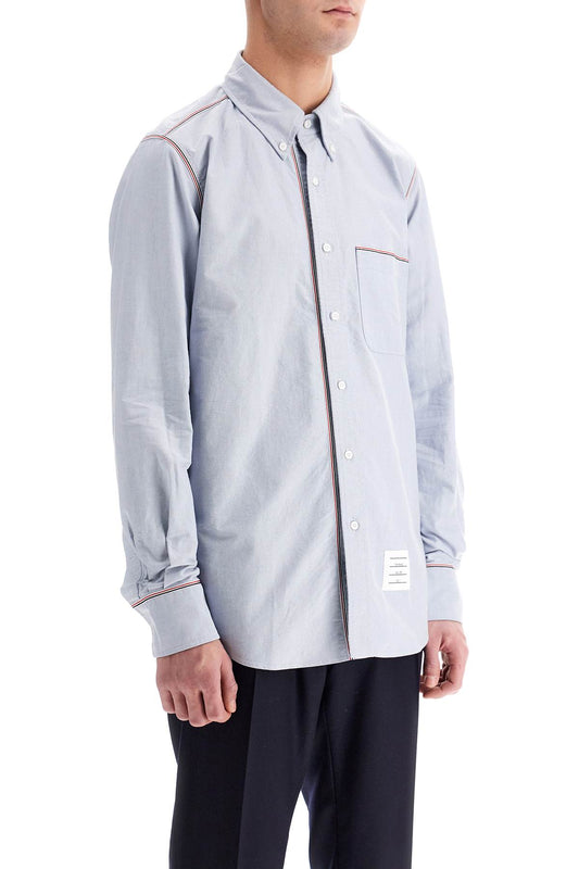 Thom Browne button-down shirt with gros-grain trim Shirts Thom Browne