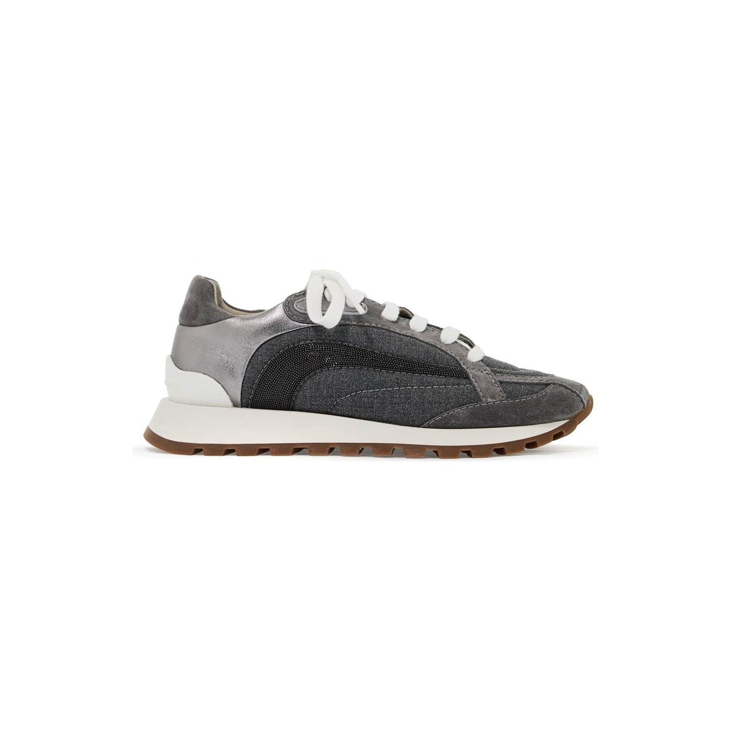 Brunello Cucinelli wool sneakers with precious stripe design Sneakers Brunello Cucinelli