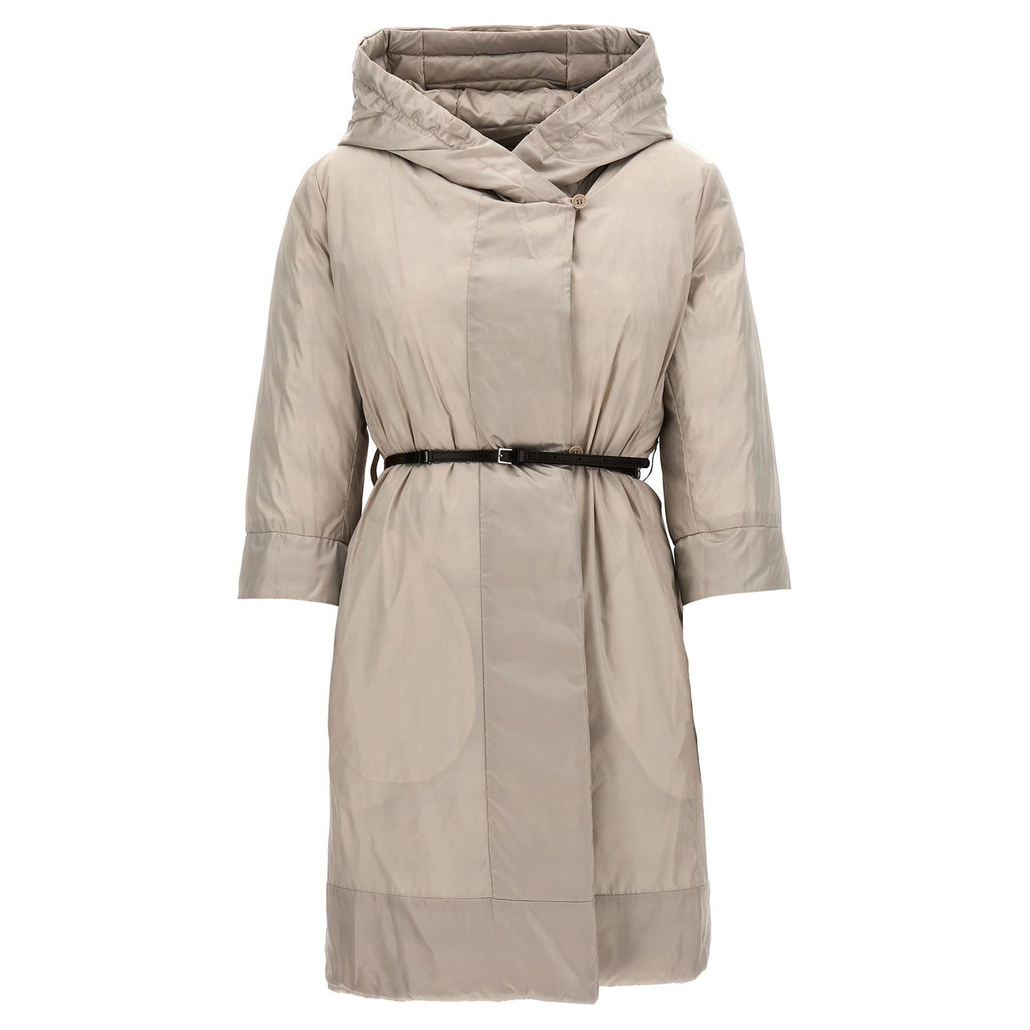 Max Mara White Polyamide Full-Length Jacket