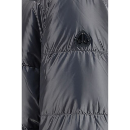 Moose Knuckles Gray Nylon Shell Jacket