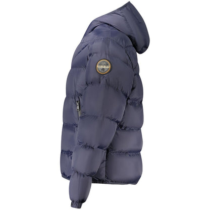 Napapijri Blue Polyamide Men's Jacket 1728,67403481248,Blue,Clothing,Full-Length Jackets - Jackets & Coats - Clothing,Jackets & Coats - Clothing,Men,Napapijri,New with tags,XXL
