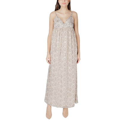 Only Beige Recycled Polyester Long Dress