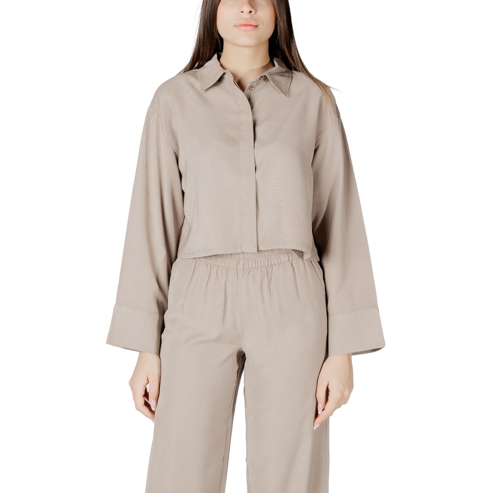 Only Beige Viscose Blouse