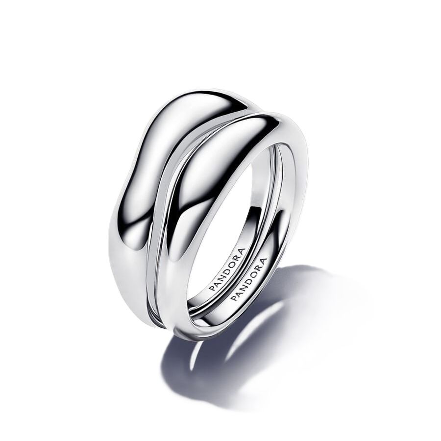 PANDORA JEWELRY Mod. ESSENCE ORGANICALLY SHAPED STACKING RINGS
