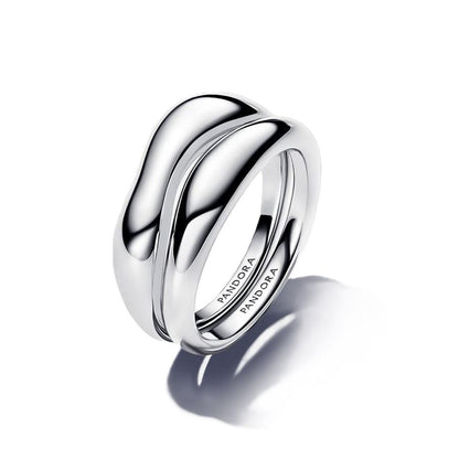 PANDORA JEWELRY Mod. ESSENCE ORGANICALLY SHAPED STACKING RINGS