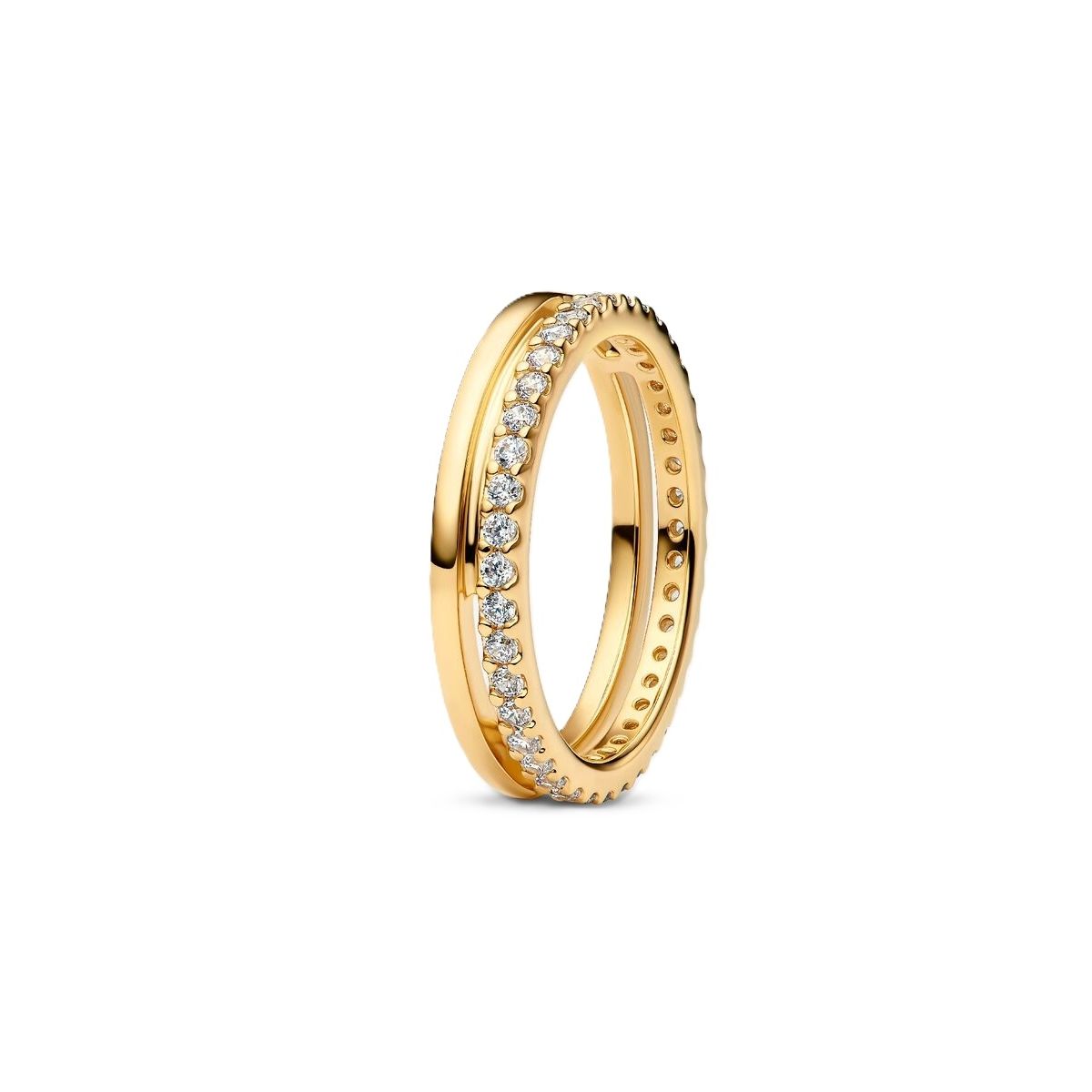 PANDORA JEWELRY Mod. SQUARE SPARKLE HALO RING