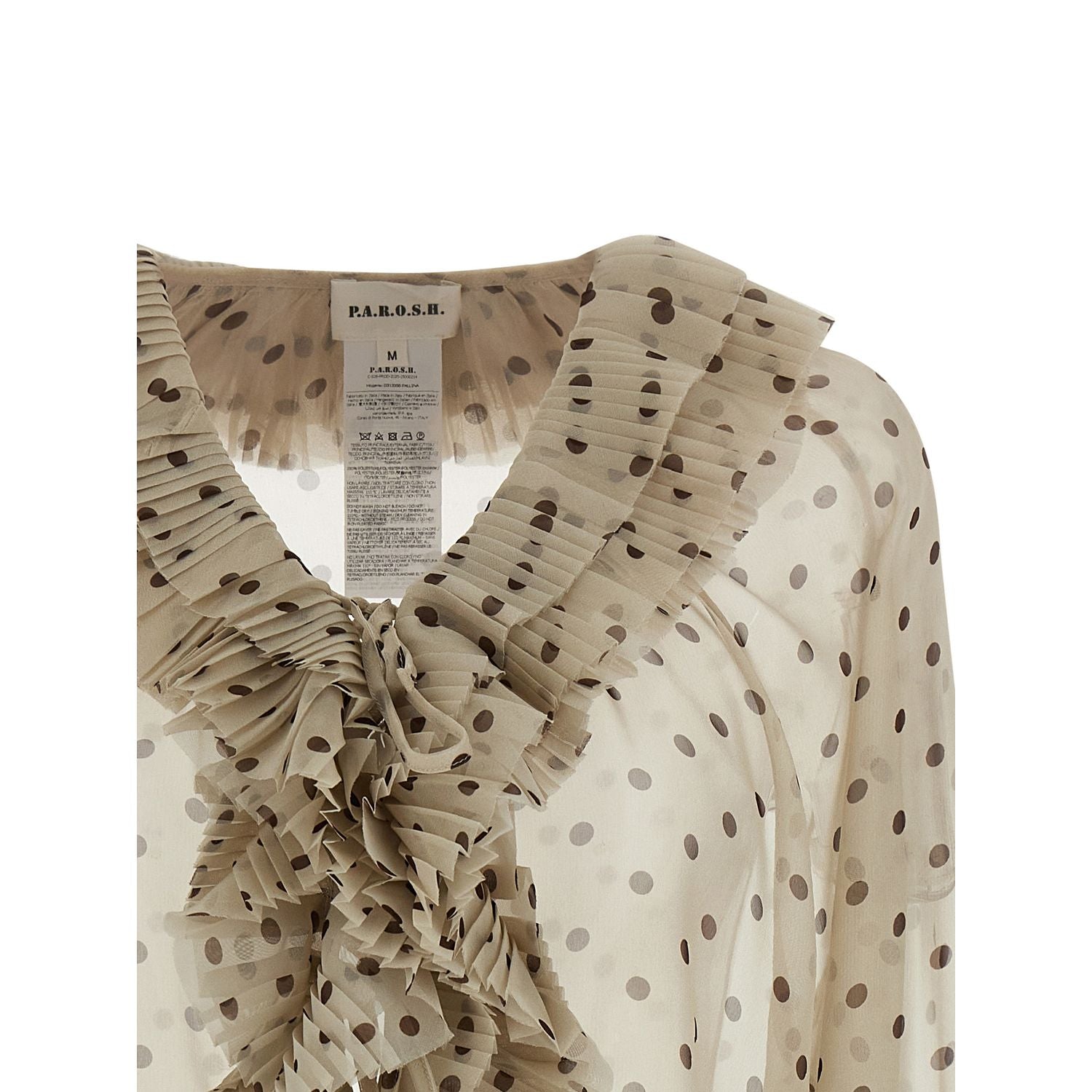 P.A.R.O.S.H. Beige Polyester Blouse