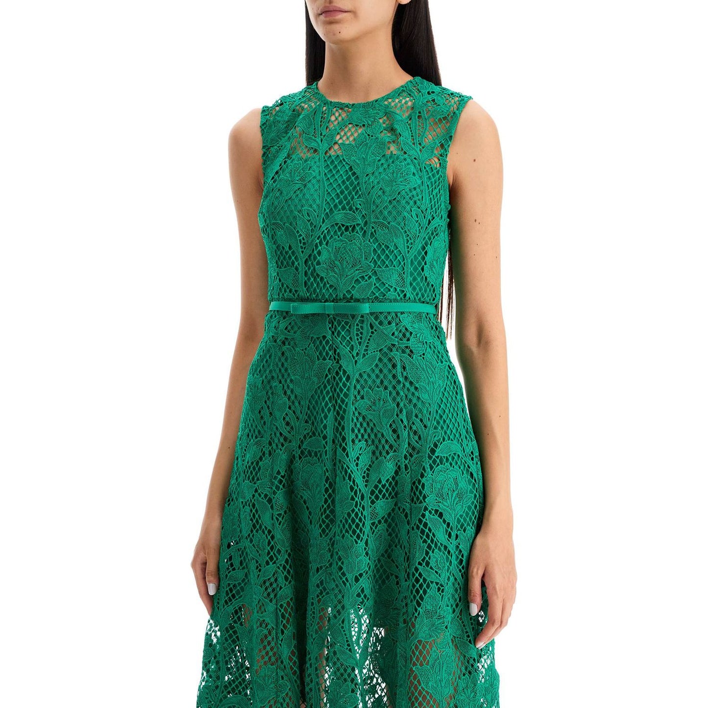 Self-Portrait Self Portrait sleeveless midi lace dress