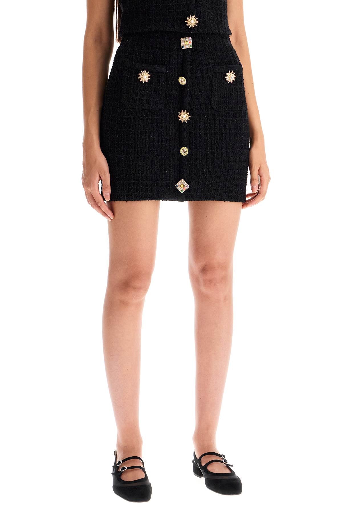 Self-Portrait Self Portrait "knitted mini skirt with jewel buttons Skirts Self-Portrait