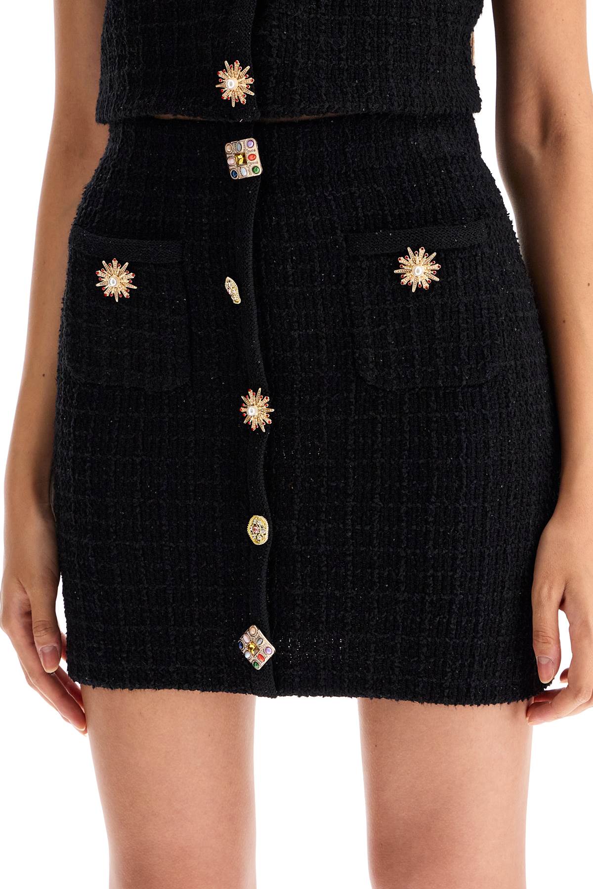 Self-Portrait Self Portrait "knitted mini skirt with jewel buttons Skirts Self-Portrait