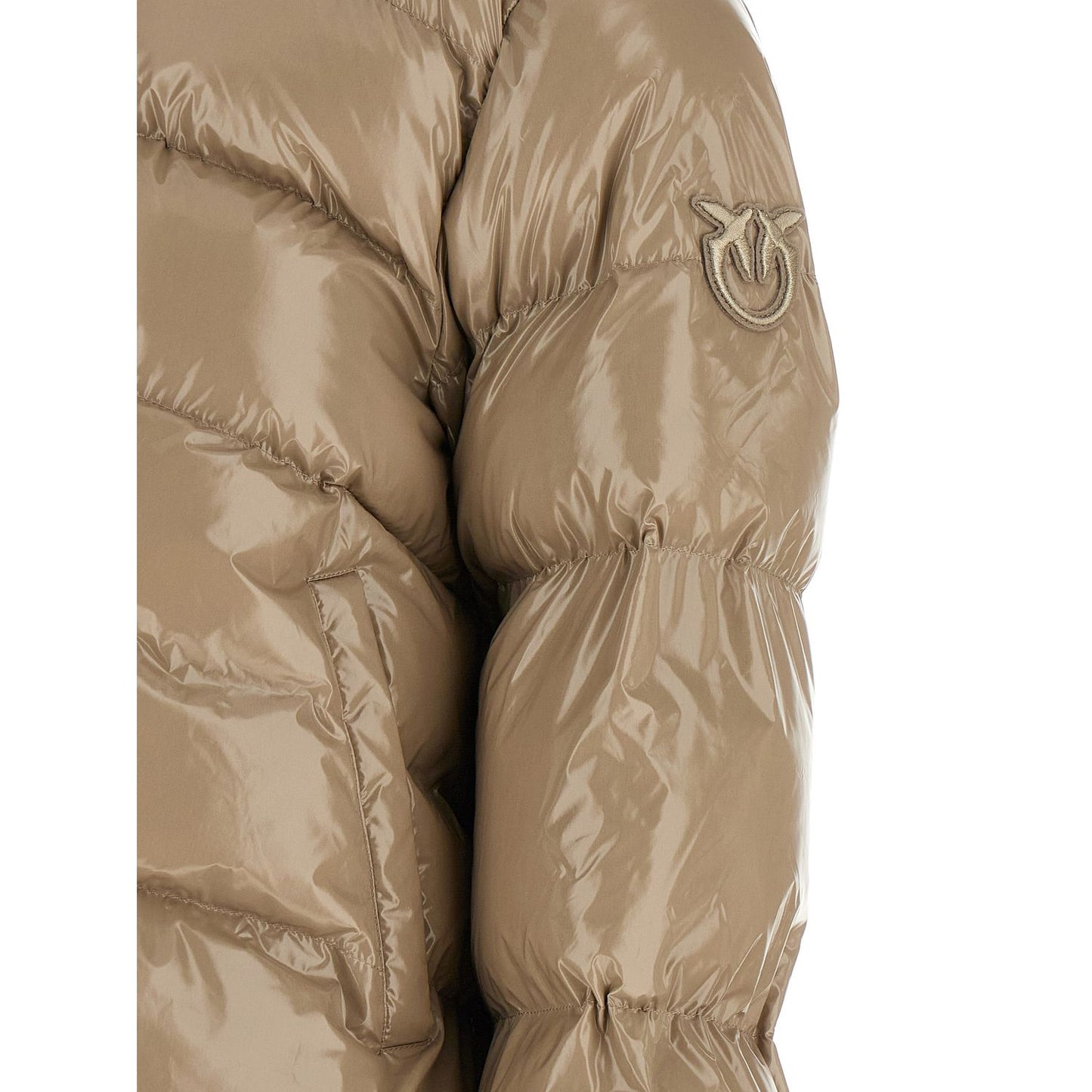 PINKO Beige Polyamide Full-Length Jacket