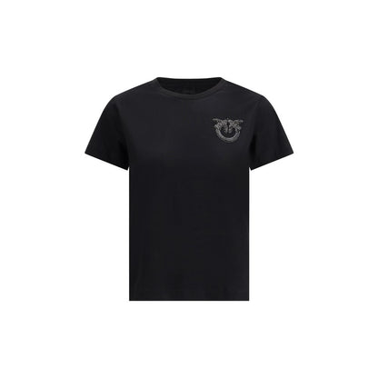PINKO Black Cotton T-Shirt