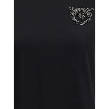 PINKO Black Cotton T-Shirt
