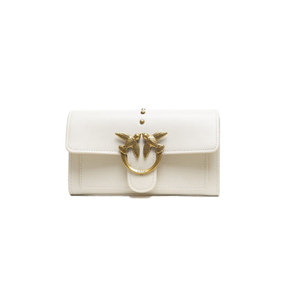 PINKO White Leather One Simply Love Mini Bag
